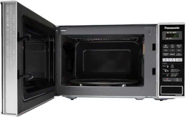 Мікрохвильова піч Panasonic , 20л, 800Вт, гриль, дисплей, нерж (390797) NN-GT264MZUE фото