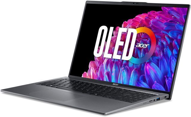 Acer Ноутбук Swift Go 16 SFG16-72 16" 3.2K OLED, Intel U5-125H, 16GB, F512GB, UMA, Lin, серый NX.KY9EU.001 фото
