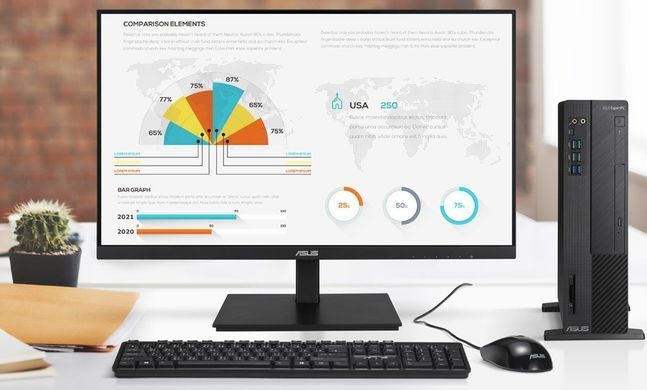 ASUS Монитор 27" VA27DQSB D-Sub, HDMI, DP, 2xUSB, MM, IPS, 75Hz, AdaptiveSync, Pivot 90LM06H1-B02370 фото