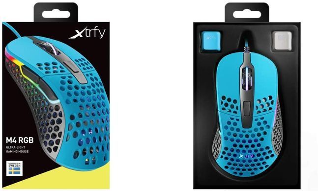 Cherry Xtrfy Миша ігрова M4 RGB USB Miami Blue (321587) XG-M4-RGB-BLUE фото