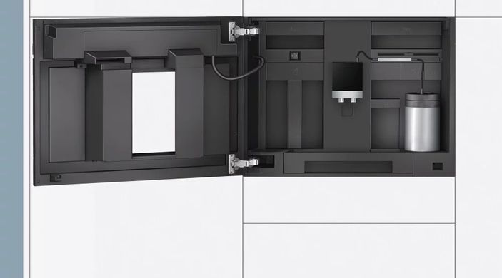 Siemens Кофемашина встраиваемая, 2.4л, зерно+мол., автомат.капуч, LED-дисплей, авторецептов -30, белый CT718L1W0 фото