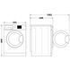 Whirlpool Сушильна машина тепловий насос, 9кг, A++, 65см, дисплей, люк чорний, білий (379108) FFTM229X2BUA