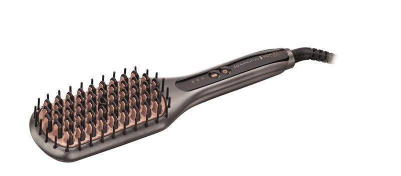 Remington Щетка-выпрямитель Keratin Protect, темп.режимов-3, 150-230С, ионизация, керамика, серый CB7480 фото