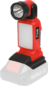 Ліхтар акумуляторний COB і SMD-діод. YATO 18В 2.5/1.2 Вт,250/100 Lm,оберт- 90&deg;/180&deg;(БЕЗ АКУМУЛЯТОРА) YT-829691 фото