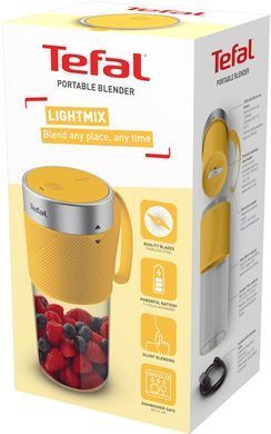 Блендер Tefal Lightmix портативный для смузи, чаша-300мл, USB, тритан, желтый (391432) BL1C0230 фото
