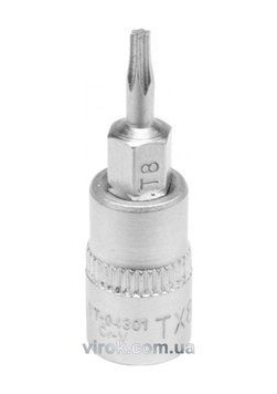Головка торцева YATO квадрат 1/4 "TORX" Т8, L= 37 мм