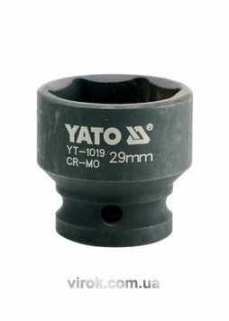 Головка торцева ударна 6-гранна YATO : квадрат 1/2", М= 29 мм, L= 48 мм