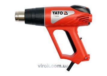 Фен технічний мережевий YATO : P= 2000 Вт 0~600&deg; з регулятором температури (LCD) + 6 аксесуари YT-82293 фото