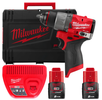Дрель-шуруповерт аккумуляторная MILWAUKEE, M12 FUEL FDD2-202X 4933479873 фото