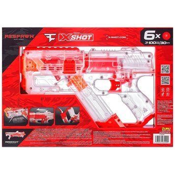 Швидкострільний бластер X-Shot Chaos Faze Respawn 12 кульок (36499) dt_24521 фото
