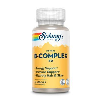 Витамины группы B, Methyl B-Complex, Solaray, 60 вегетарианских капсул
