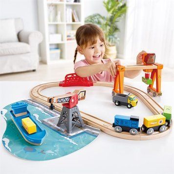 Игрушечная железная дорога Hape Порт (E3791) dt_28487 фото