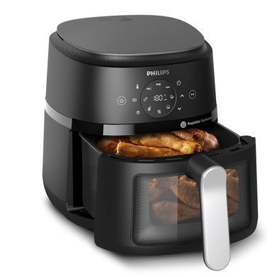 Мультипечь Philips Ovi digital, 1500Вт, чаша-4.2л, сенсорное управление, 13 авто. программ, окошко, пластик, черный (378740) NA221/00 фото