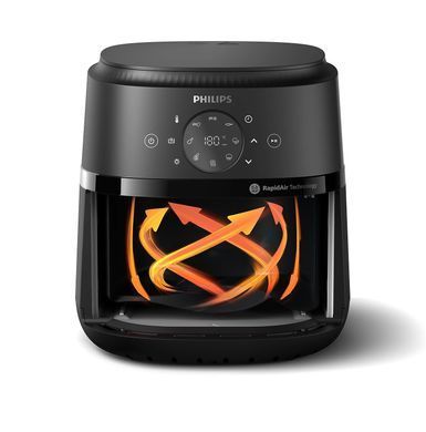 Мультипечь Philips Ovi digital, 1500Вт, чаша-4.2л, сенсорное управление, 13 авто. программ, окошко, пластик, черный (378740) NA221/00 фото