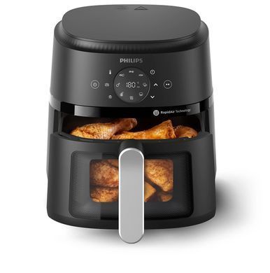 Мультипечь Philips Ovi digital, 1500Вт, чаша-4.2л, сенсорное управление, 13 авто. программ, окошко, пластик, черный (378740) NA221/00 фото