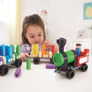 Конструктор PolyM Веселковий поїзд з цифрами 63 деталі (760022) dt_12944 фото
