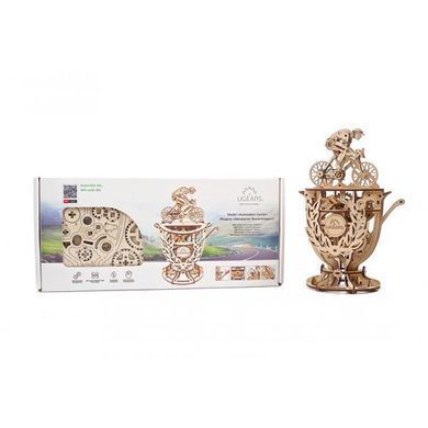 Дерев'яний механічний 3D конструктор Ugears Автоматон Велосипедист (70148) dt_93618 фото