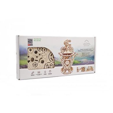 Дерев'яний механічний 3D конструктор Ugears Автоматон Велосипедист (70148) dt_93618 фото