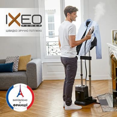 Прасувальна система Tefal IXEO Power, 2170Вт, 1100мл, паровий удар -350гр, постійна пара - 100гр, з дошкою для прасування, нерж. сталь, чорно-сірий (392677) QT2028F0 фото