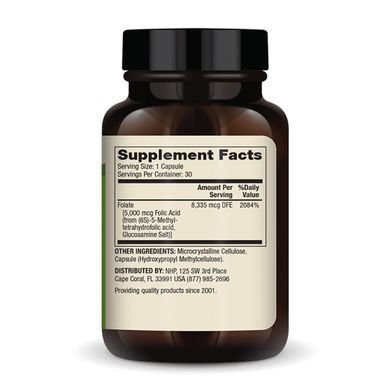 Метилфолат Dr. Mercola Methyl Folate 1000 мкг 30 капсул