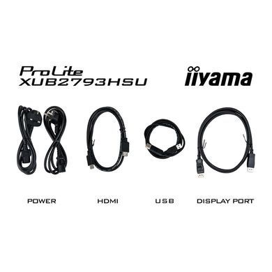 27" 16:9 IPS РК монітор, 2560х1440, 1 мс (MPRT), 100 Гц, Adaptive Sync, 1xHDMI/1xDP/2xUSB 3.2, SP 2х IIYAMA XUB2793QSU-B7 3728850 фото