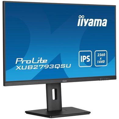 27" 16:9 IPS РК монітор, 2560х1440, 1 мс (MPRT), 100 Гц, Adaptive Sync, 1xHDMI/1xDP/2xUSB 3.2, SP 2х IIYAMA XUB2793QSU-B7 3728850 фото