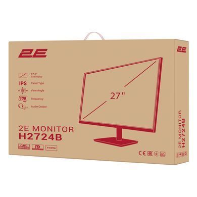 2E Монітор 27" H2724B D-Sub, HDMI, DP, IPS, 2560x1440, 100Hz, FreeSync (377111) 2E-H2724B-01.UA фото