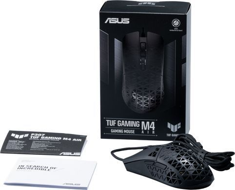 ASUS Миша TUF M4 Air Shell IPX6 USB Black (348122) 90MP02K0-BMUA00 фото