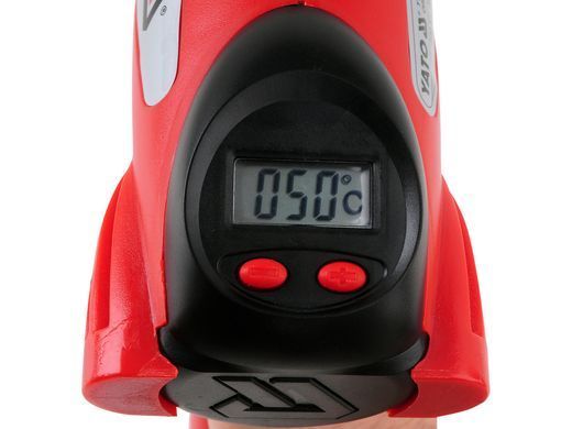 Фен технічний мережевий YATO : P= 2000 Вт 0~600&deg; з регулятором температури (LCD) + 6 аксесуари YT-82293 фото