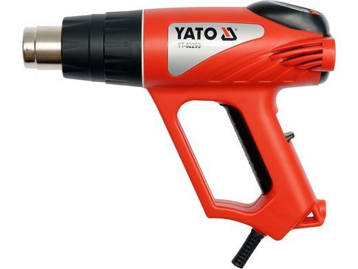 Фен технічний мережевий YATO : P= 2000 Вт 0~600&deg; з регулятором температури (LCD) + 6 аксесуари YT-82293 фото