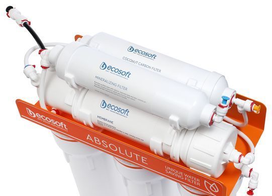 Фильтр обратного осмоса Ecosoft Absolute с минерализатором, мембрана 75gpd DuPont, дренаж 1:1