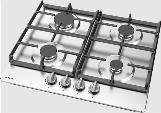 Gorenje Варочная поверхность газовая, 60см, чугун, газконтроль, нерж G641XHC фото