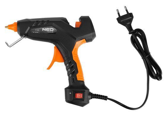 Клейовий пістолет Neo Tools 17-100 11 мм 60/100 Вт + 12 стрижнів і чохол 17-100 фото